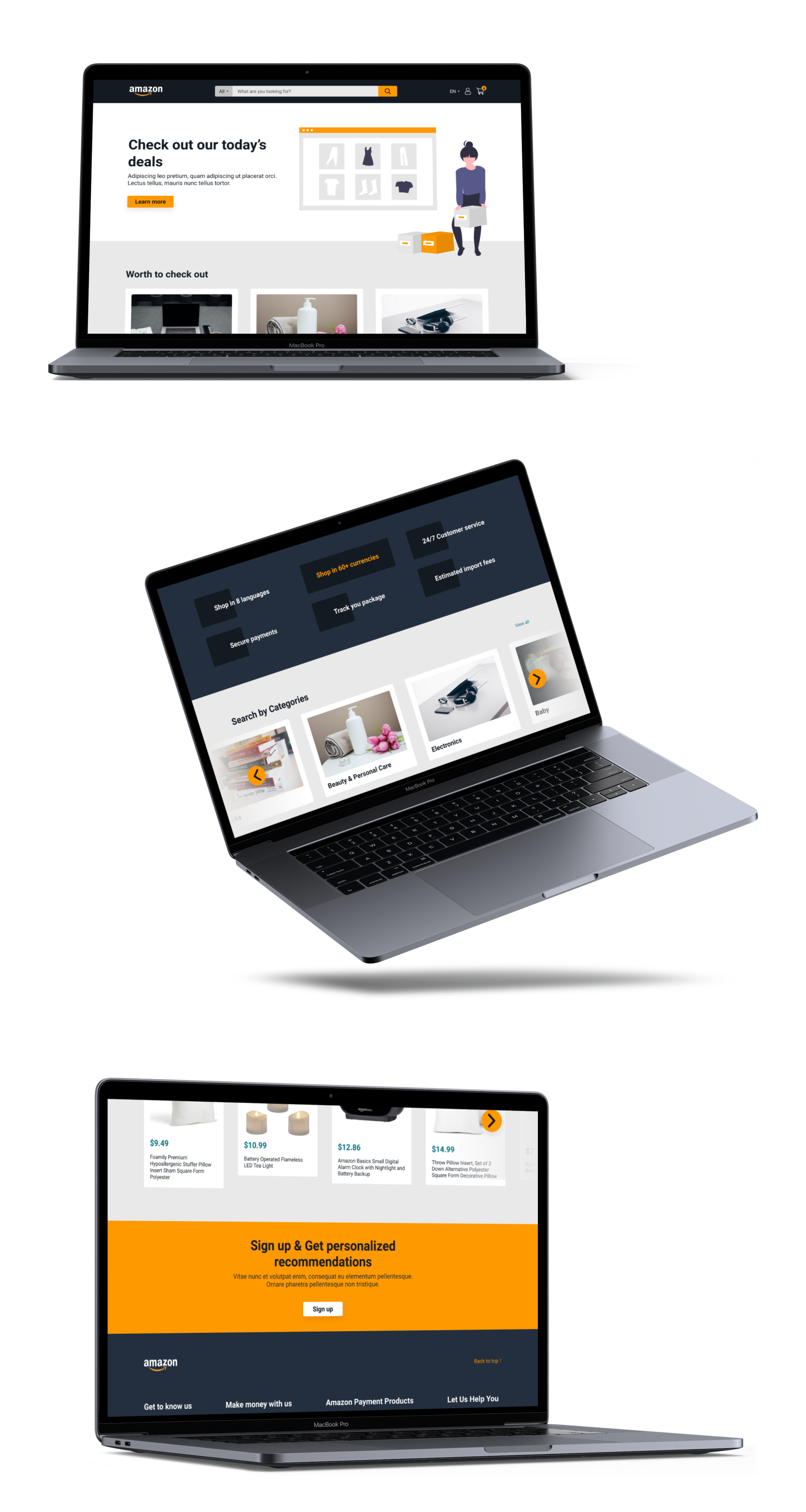 Website on laptops