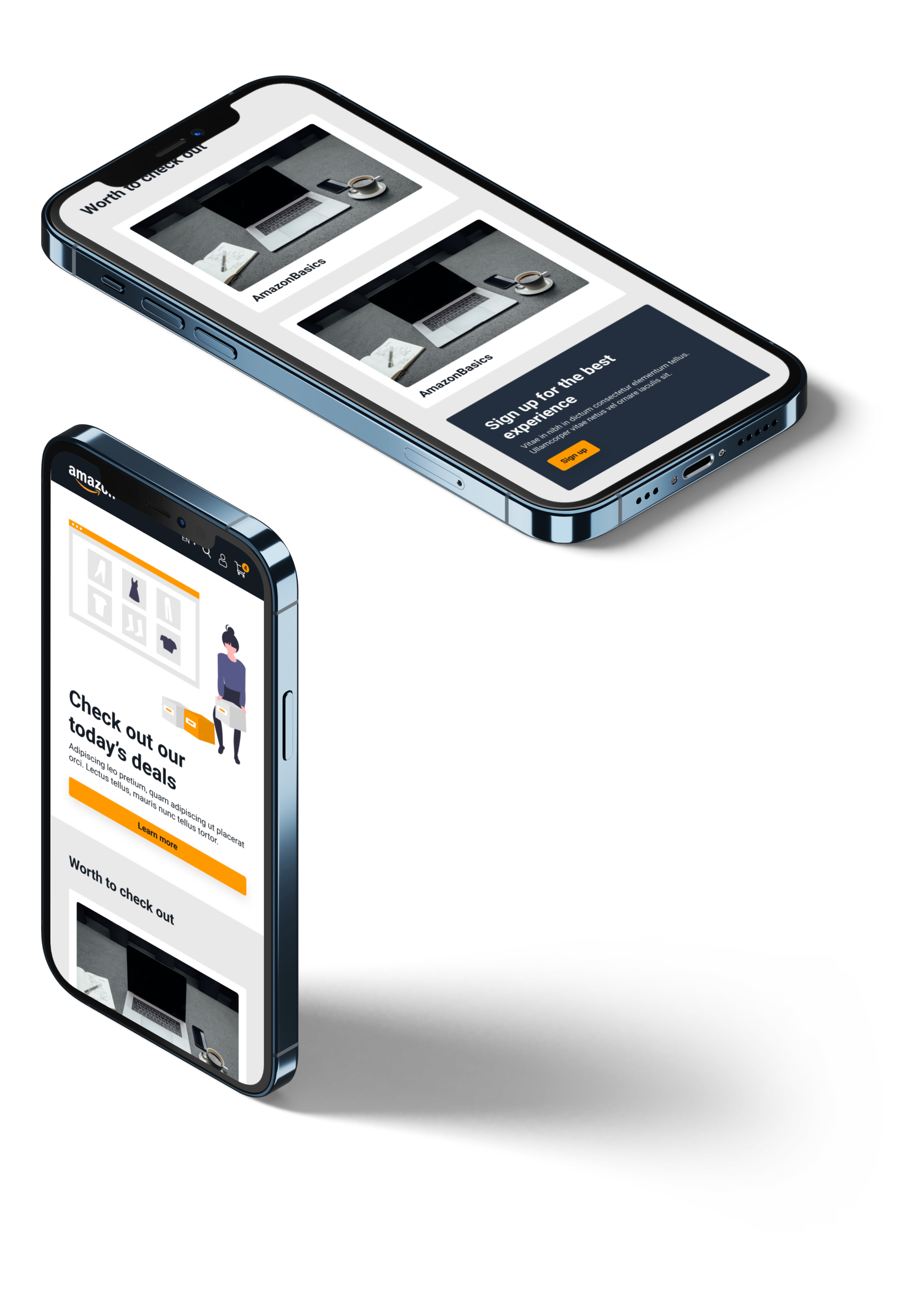 Mobile version of the website