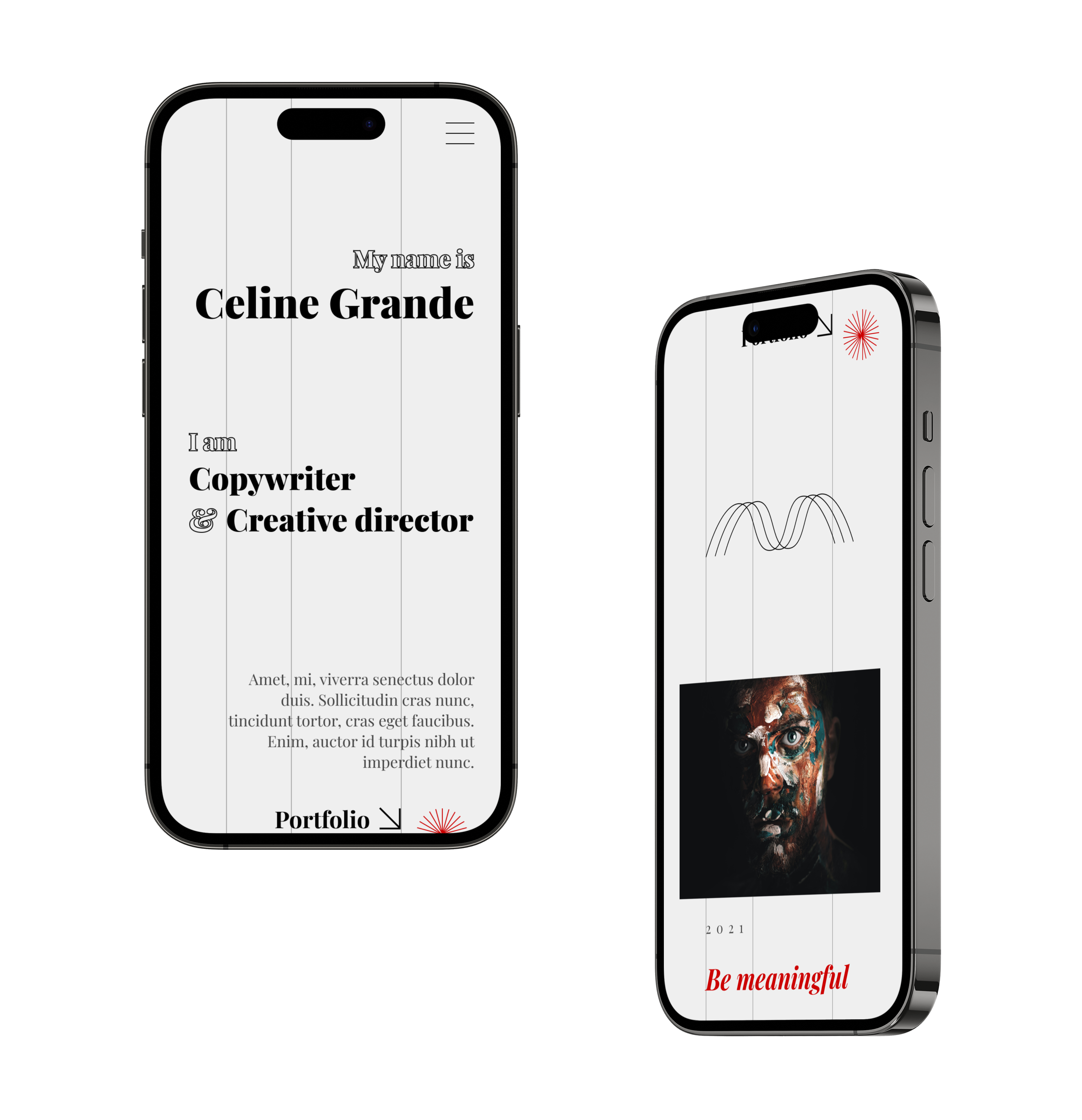 The website on mobile devices